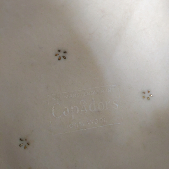 Vintage Capadors Wool Felt Studded Wide Brim Hat - Picture 6 of 6